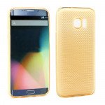 Wholesale Samsung Galaxy S7 Edge Shiny TPU Soft Case (Golden Yellow)